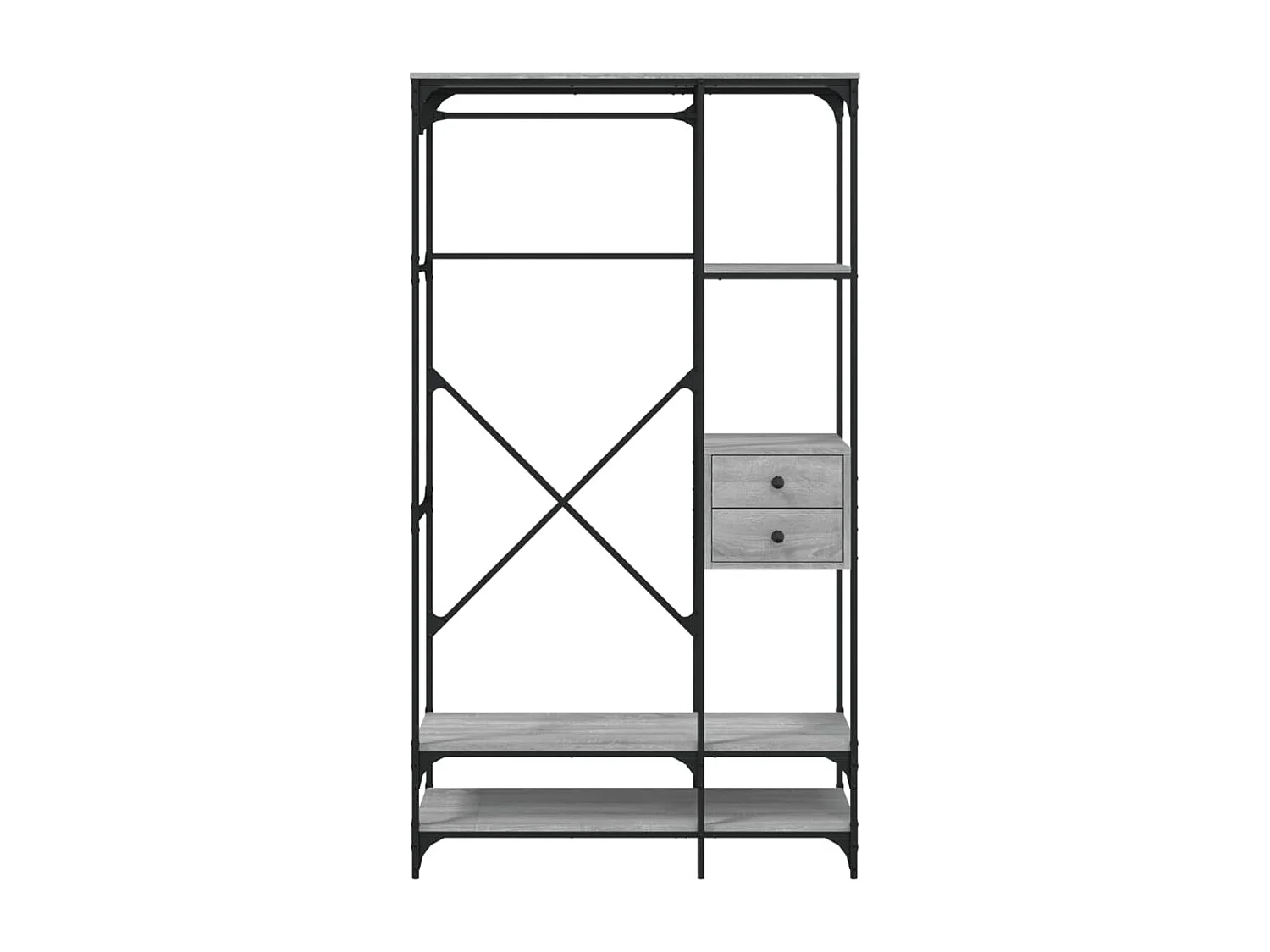 Armoire à tiroirs sonoma gris 100x40x180 bois d'ingénierie