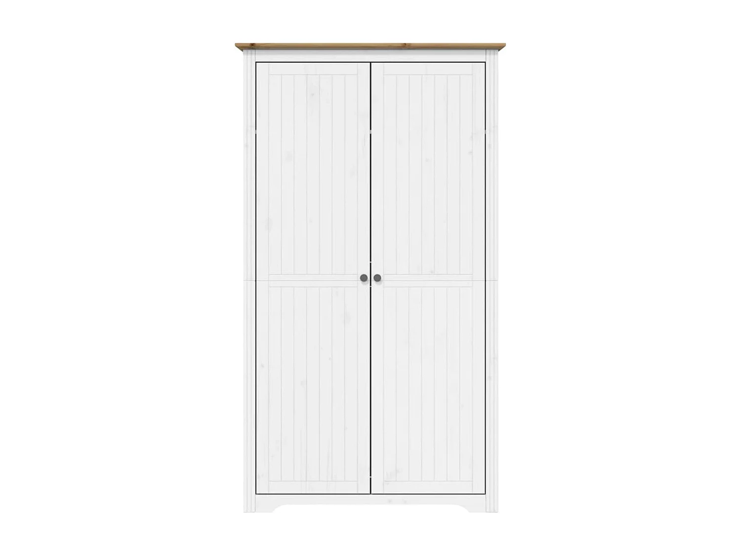 Garde-robe BODO blanc marron 101x52x176,5 bois massif de pin