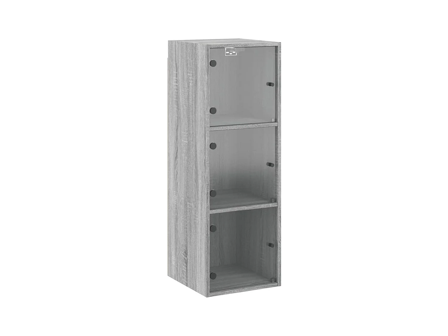 Armoire murale avec portes en verre sonoma gris 35x37x100