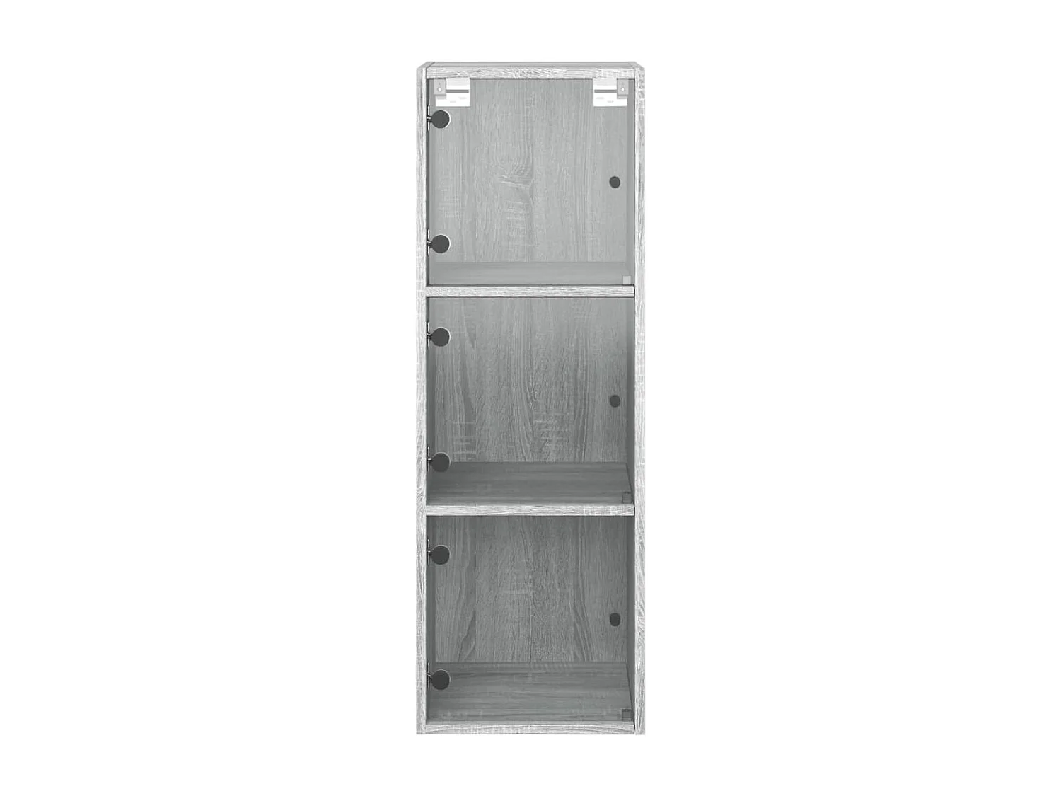 Armoire murale avec portes en verre sonoma gris 35x37x100