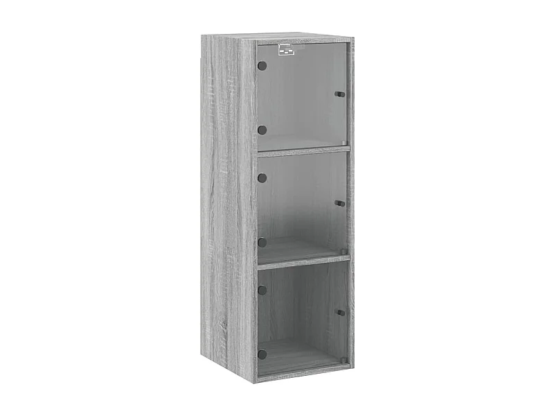 Armoire murale avec portes en verre sonoma gris 35x37x100