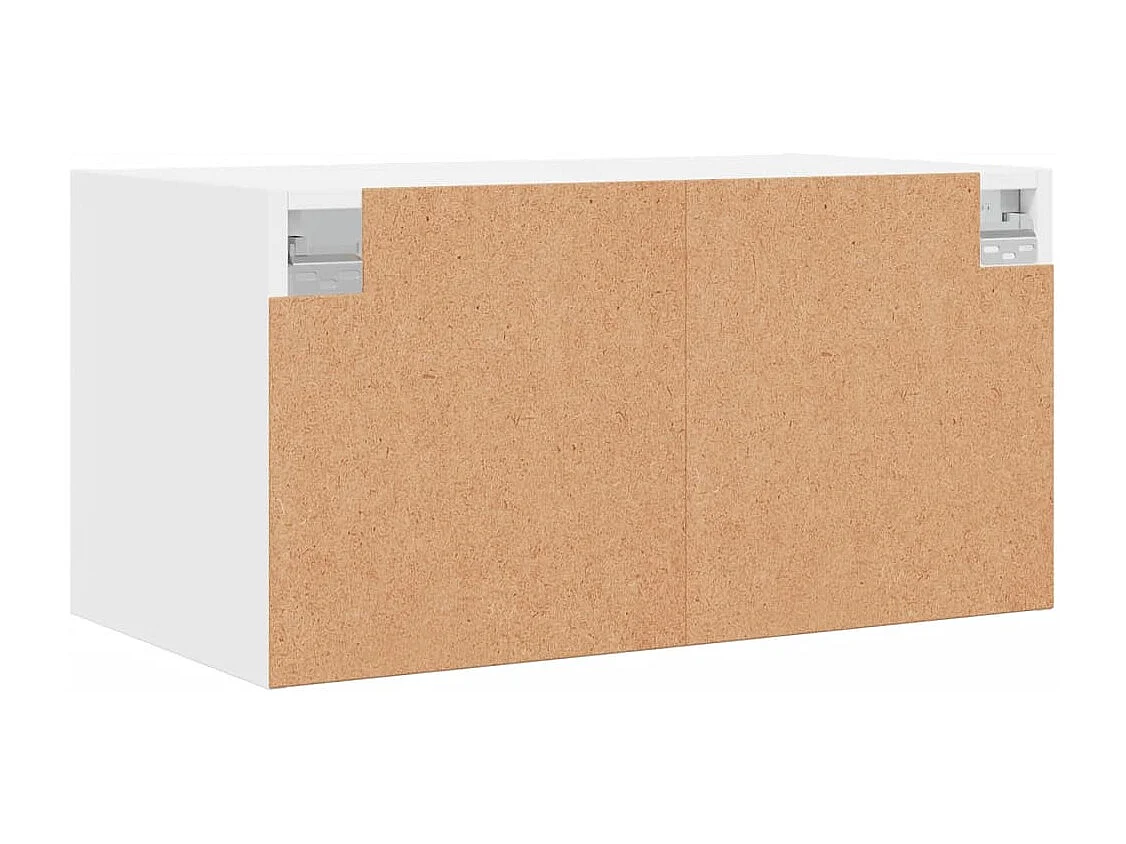 Armoire murale avec portes en verre blanc 68,5x37x35