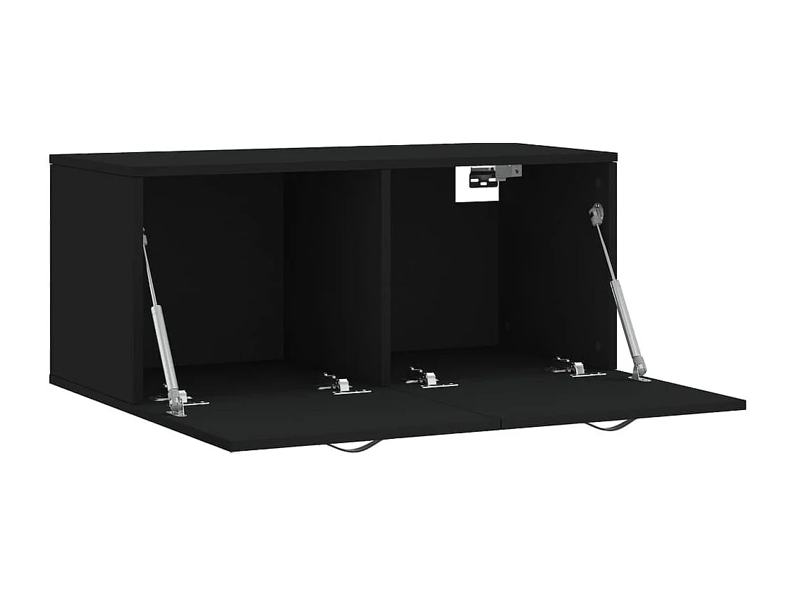 Armoire murale noir 80x36,5x35 bois d'ingénierie
