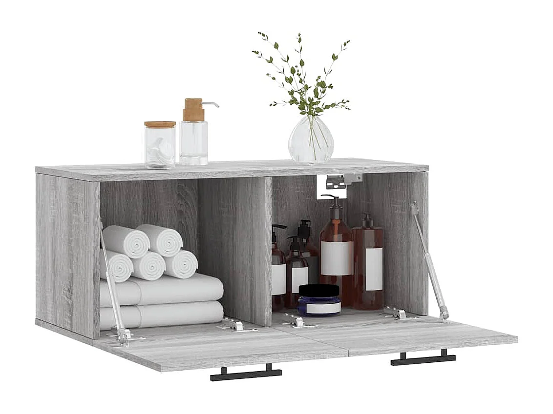 Armoire murale sonoma gris 80x36,5x35 bois d'ingénierie