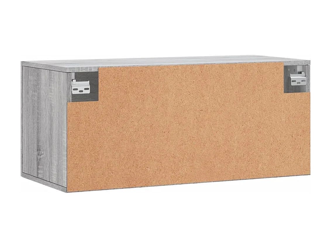 Armoire murale sonoma gris 80x36,5x35 bois d'ingénierie