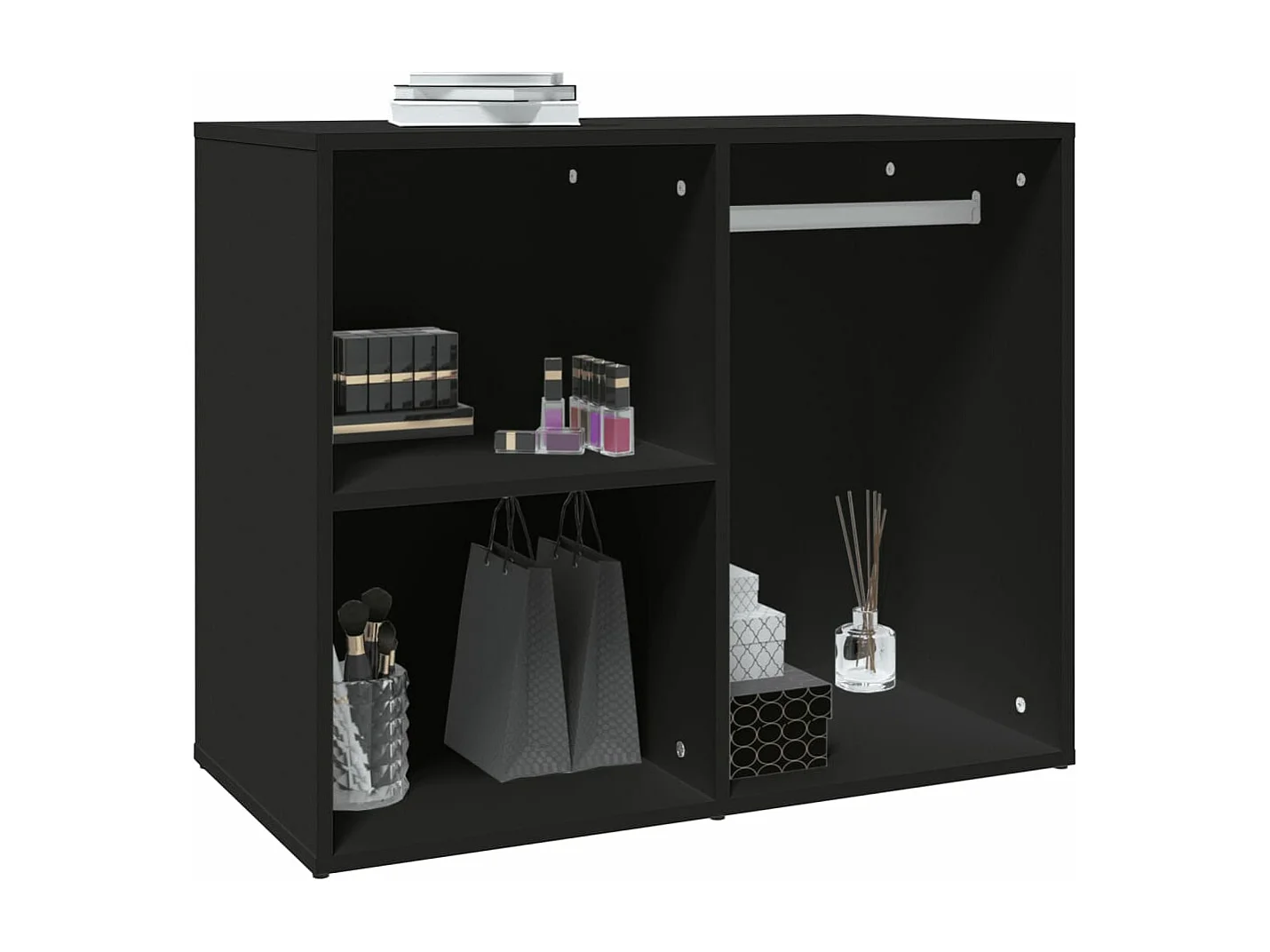 Armoire de dressing noir 80x40x65 bois d'ingénierie