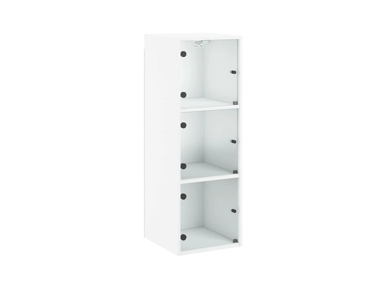 Armoire murale avec portes en verre blanc 35x37x100