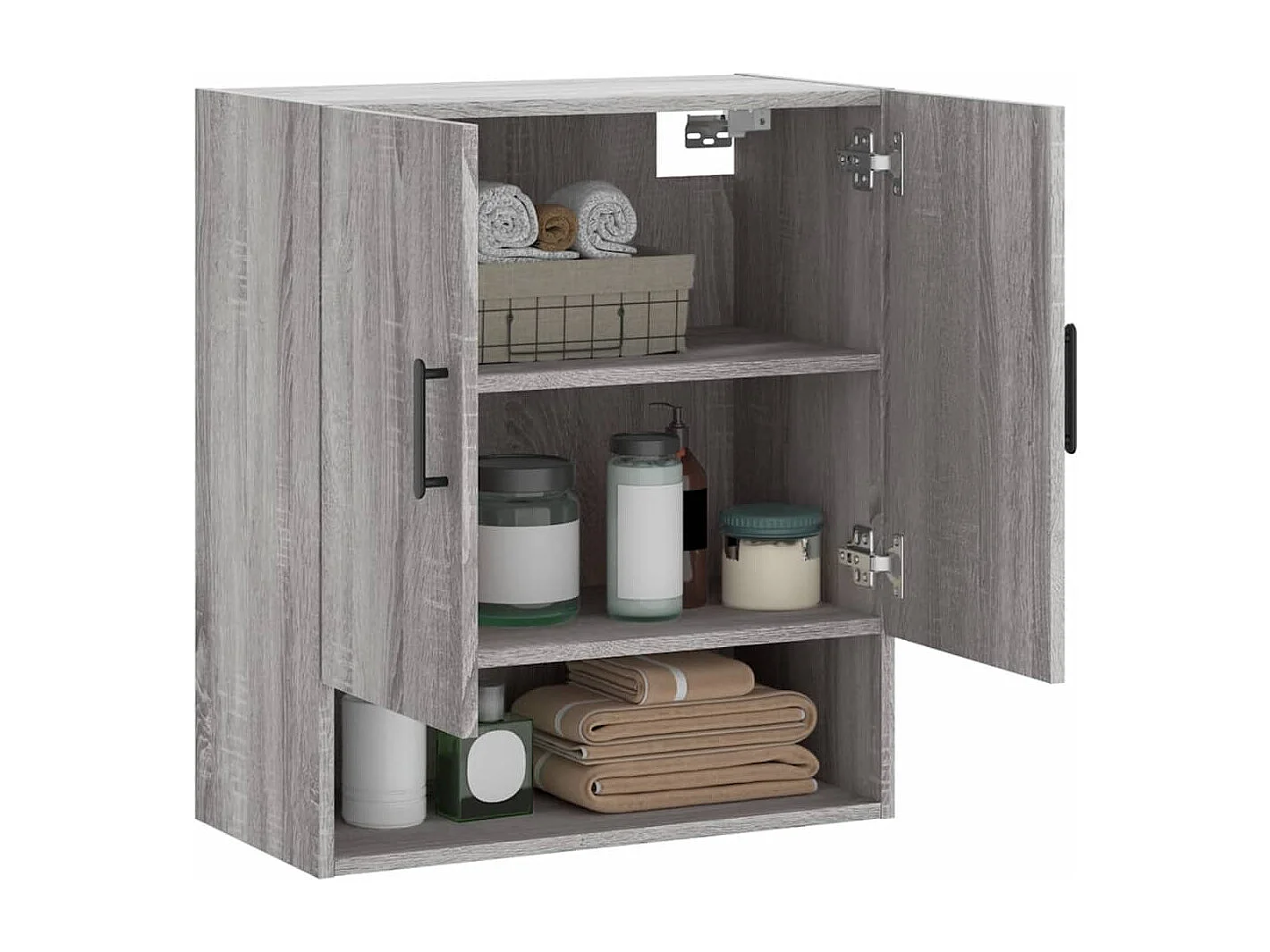 Armoire murale sonoma gris 60x31x70 bois d'ingénierie