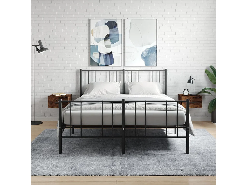 Tables de chevet murales 2 pcs chêne fumé 35x35x20