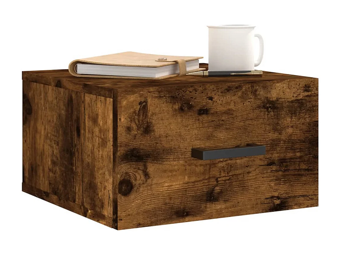 Tables de chevet murales 2 pcs chêne fumé 35x35x20