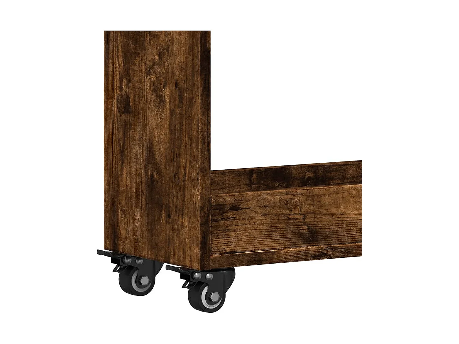 Armoire avec roues chêne fumé 60x22x79 bois d'ingénierie