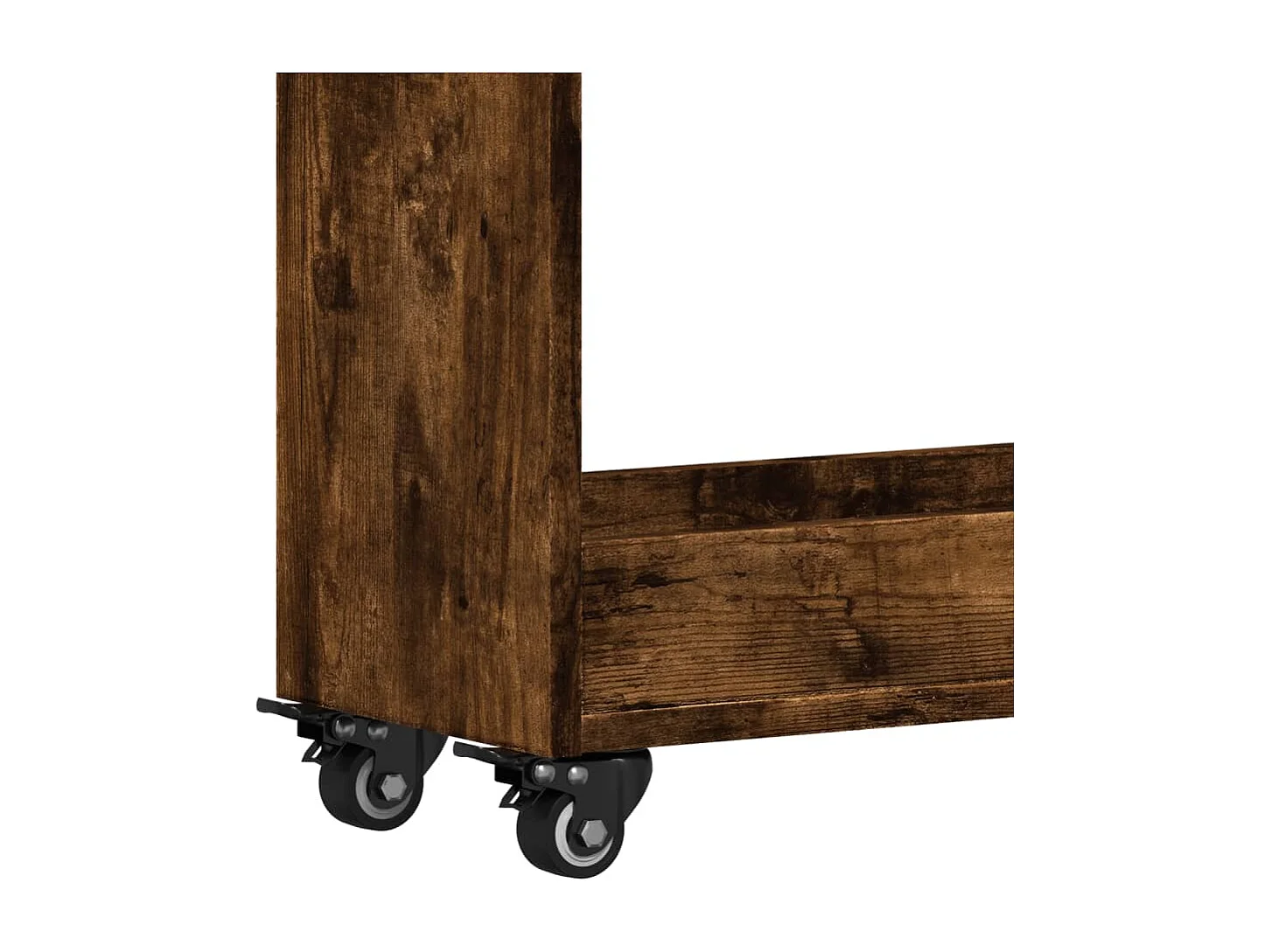 Armoire avec roues chêne fumé 60x22x79 bois d'ingénierie