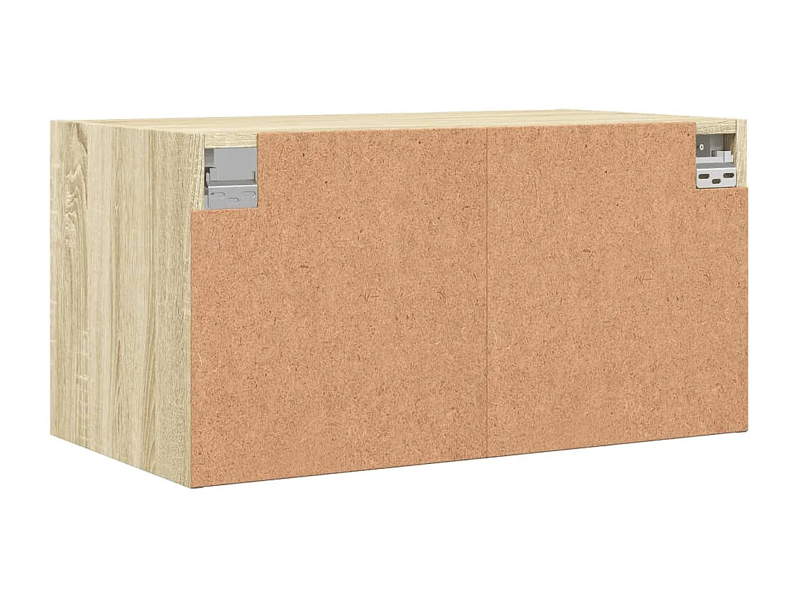 Armoires murales portes vitrées 2 pcs chêne sonoma 68,5x37x35