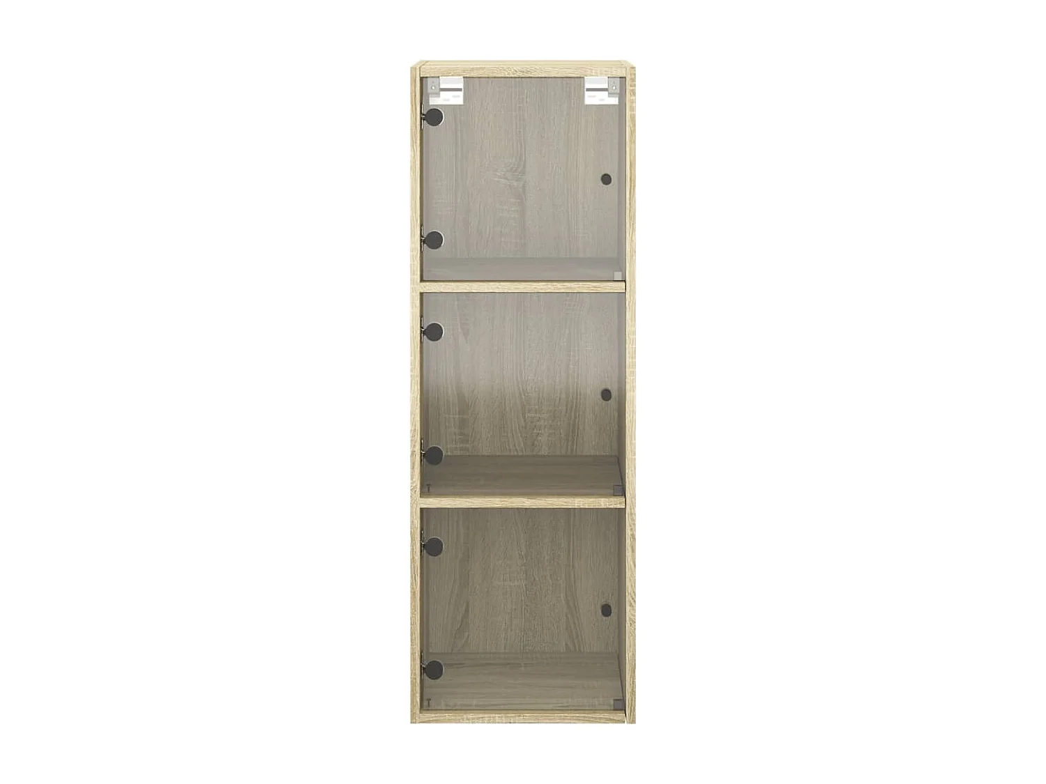 Armoire murale avec portes en verre chêne sonoma 35x37x100