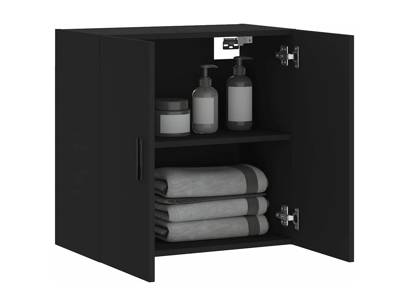 Armoire murale noir 60x31x60 bois d'ingénierie