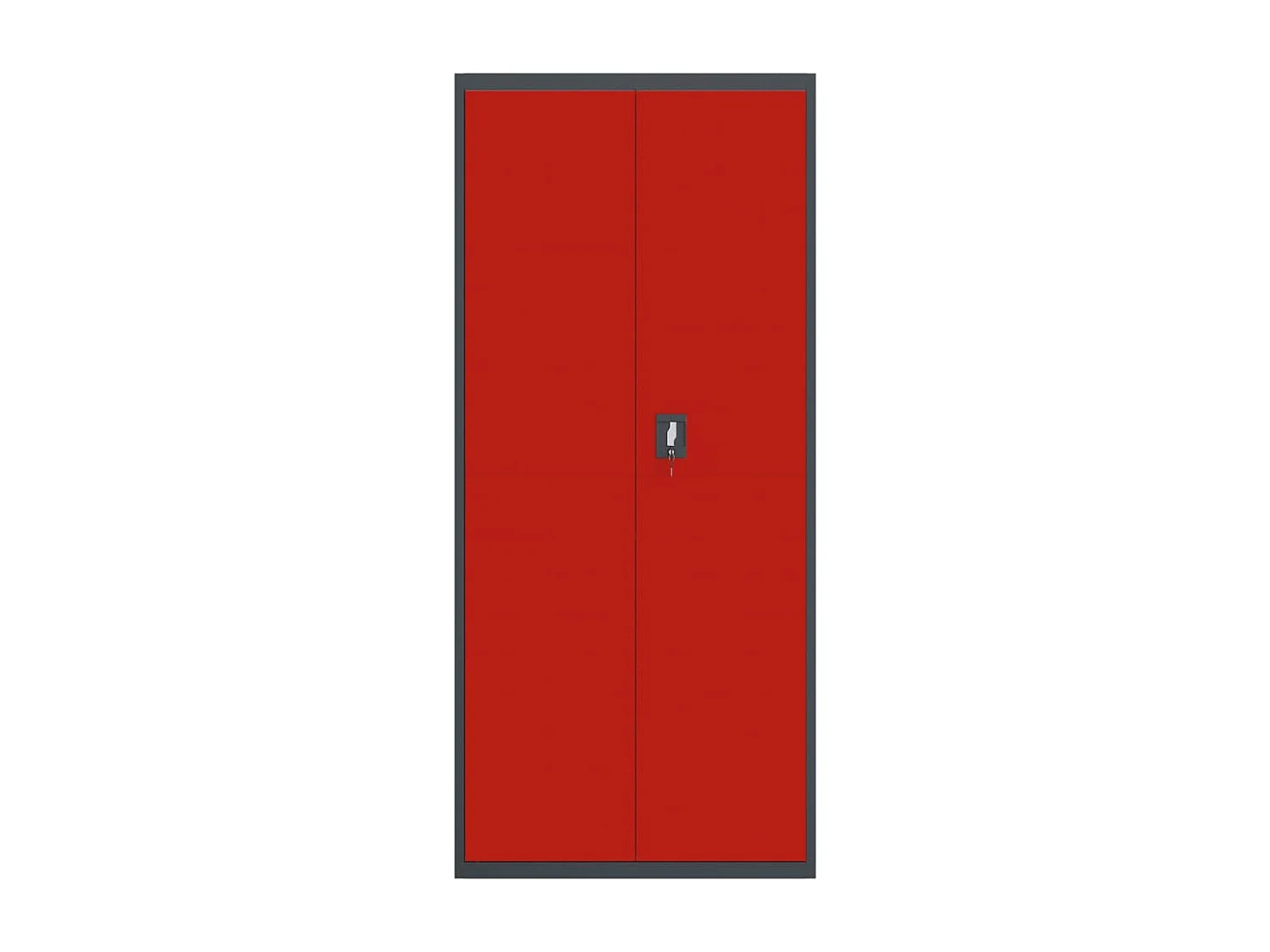 Classeur anthracite et rouge 90x40x200 acier