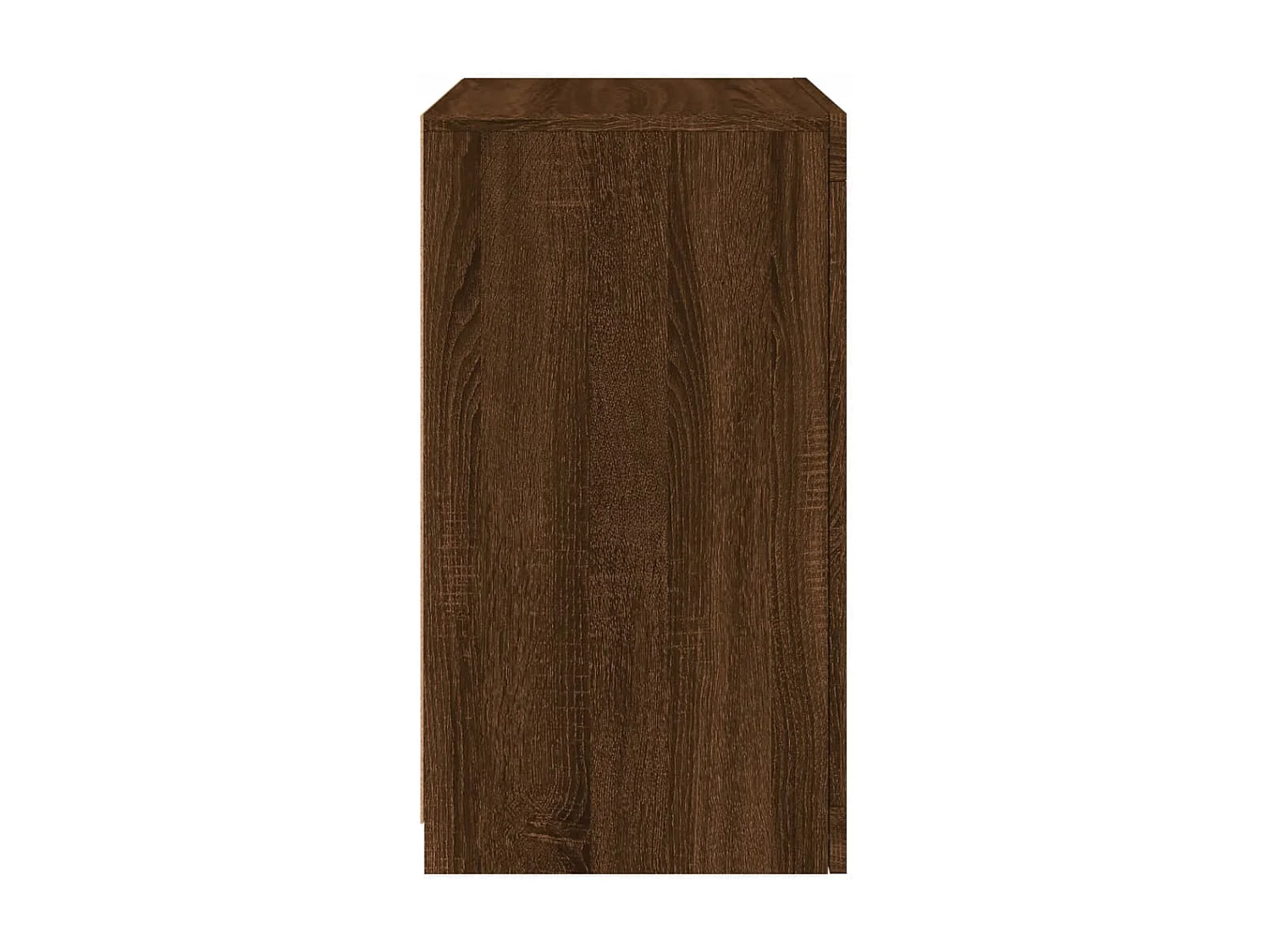 Armoire latérale avec lumières LED chêne marron bois ingénierie