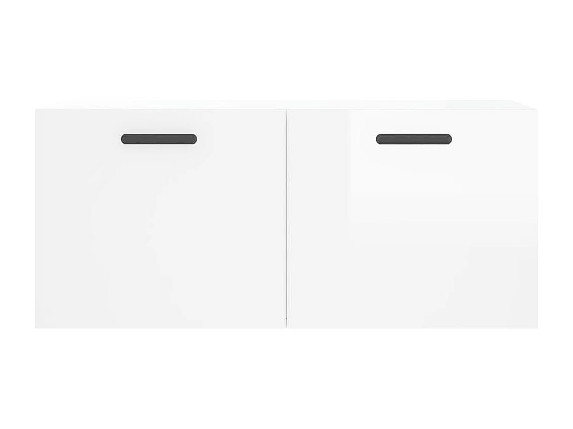 Armoire murale blanc brillant 80x36,5x35 bois d'ingénierie