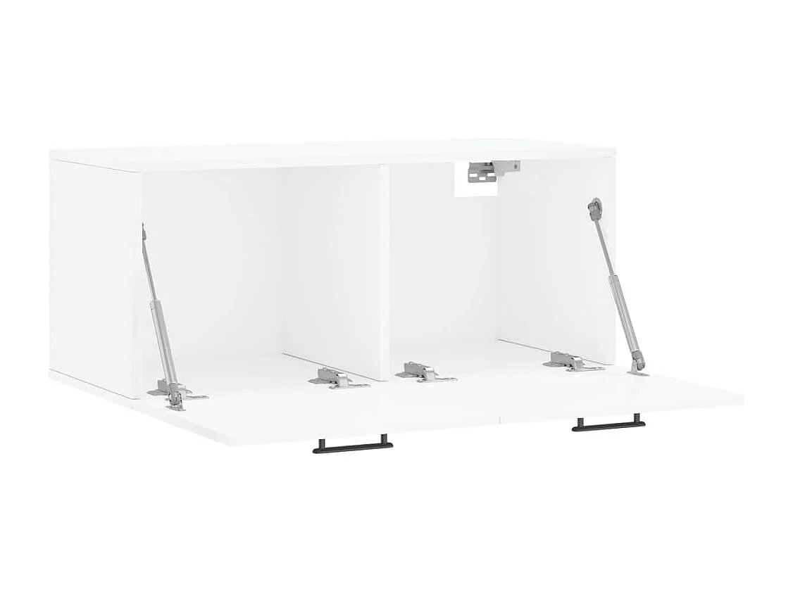 Armoire murale blanc brillant 80x36,5x35 bois d'ingénierie