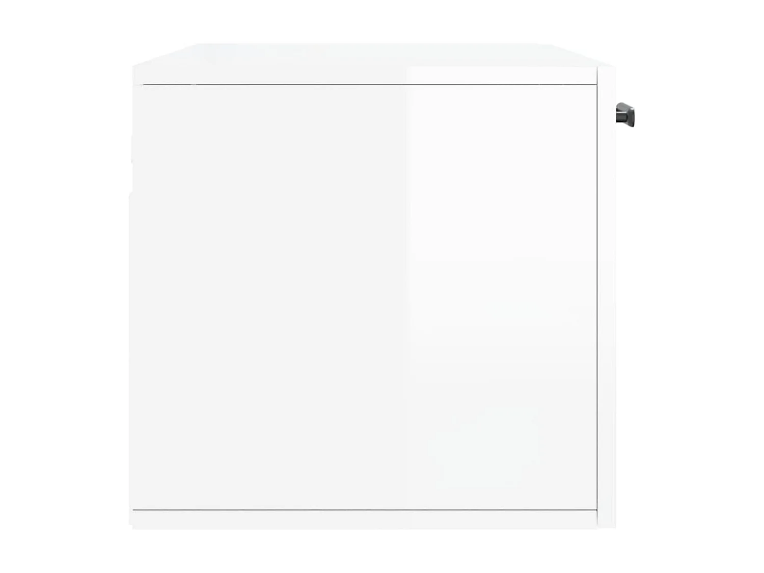 Armoire murale blanc brillant 80x36,5x35 bois d'ingénierie