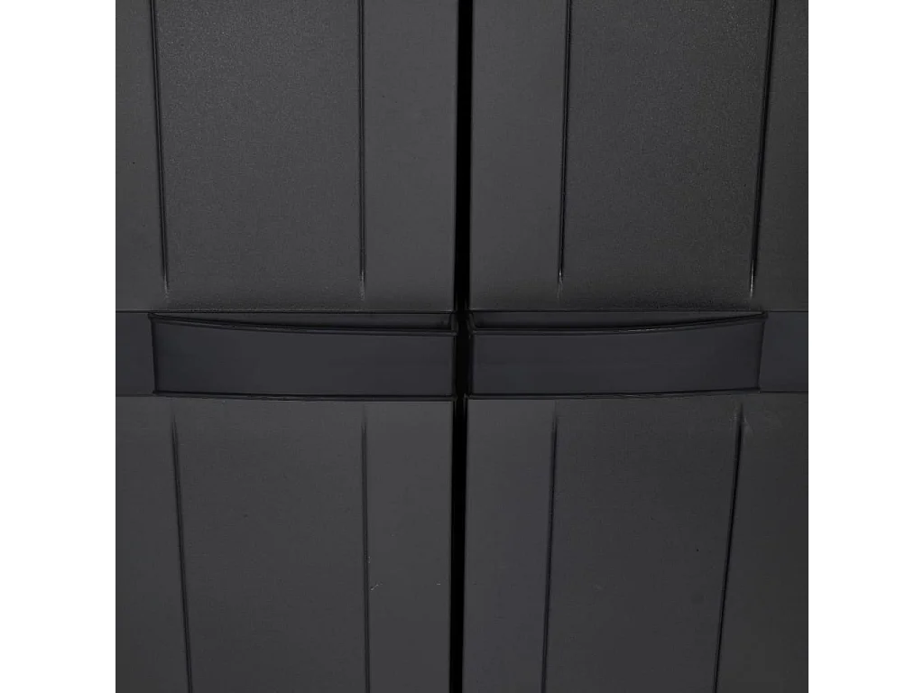 Armoire de rangement d'extérieur noir 65x37x165 PP