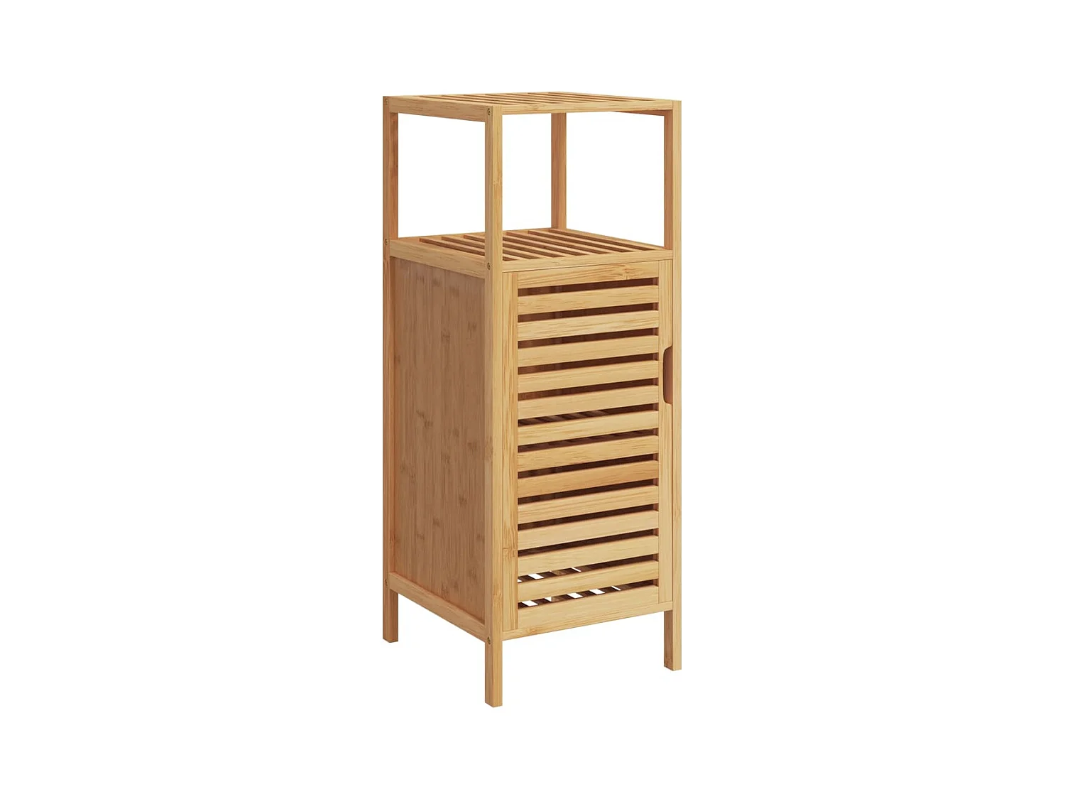 Armoire de salle de bain avec étagère 36x33x87 bambou