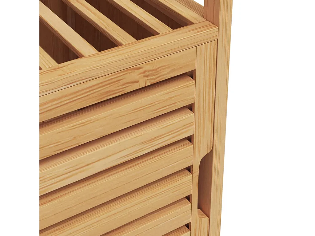 Armoire de salle de bain avec étagère 36x33x87 bambou