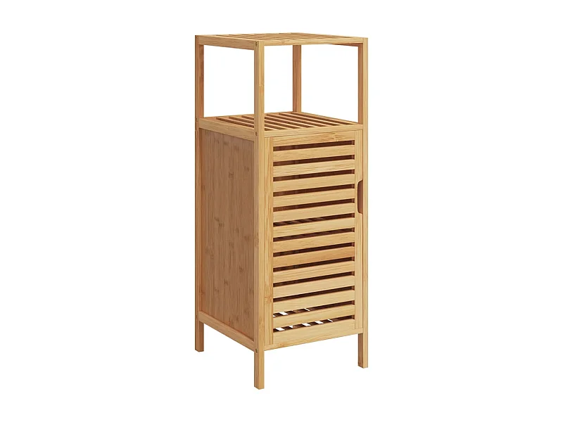 Armoire de salle de bain avec étagère 36x33x87 bambou