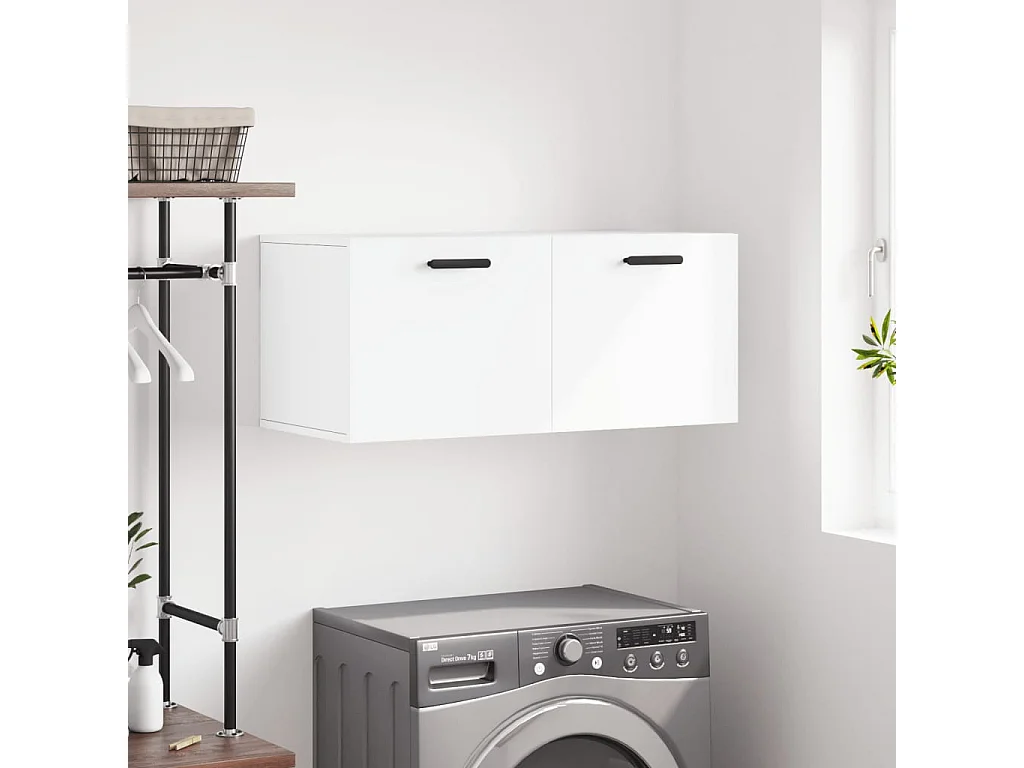 Armoire murale blanc 80x36,5x35 bois d'ingénierie