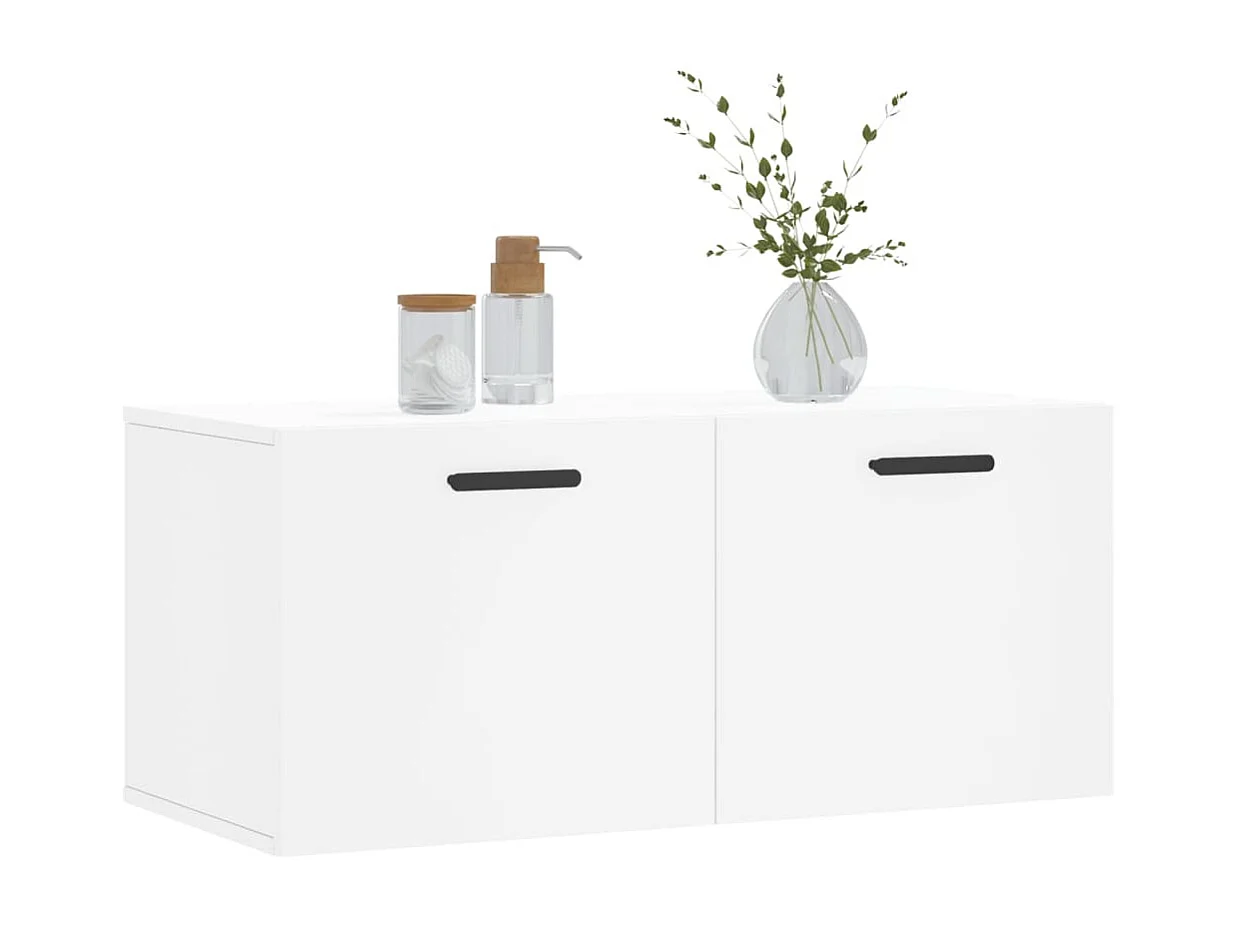 Armoire murale blanc 80x36,5x35 bois d'ingénierie