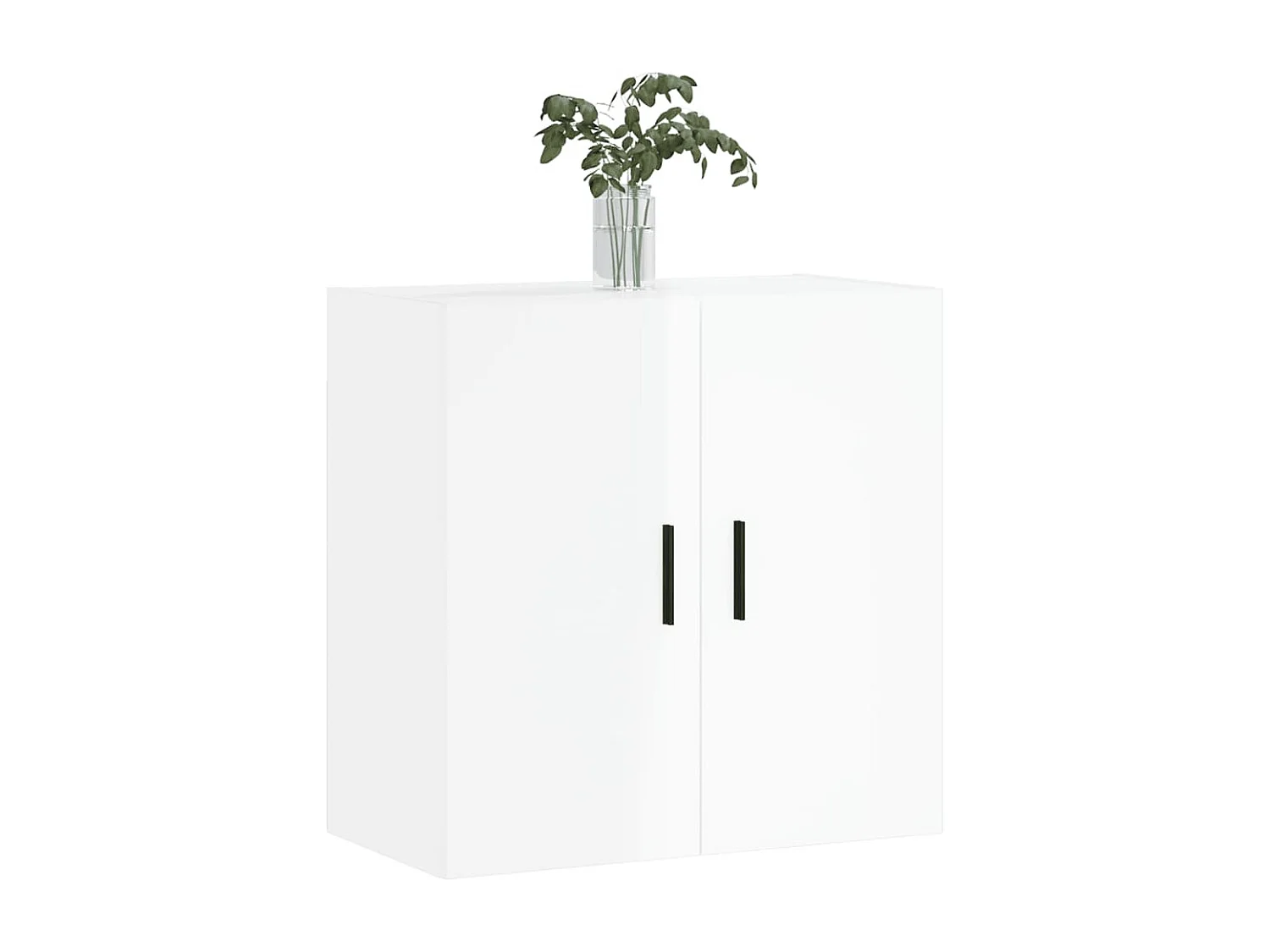 Armoire murale Blanc brillant 60x31x60 Bois d'ingénierie