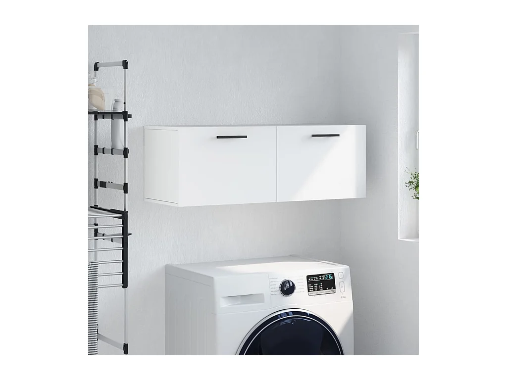 Armoire murale blanc 100x36,5x35 bois d'ingénierie
