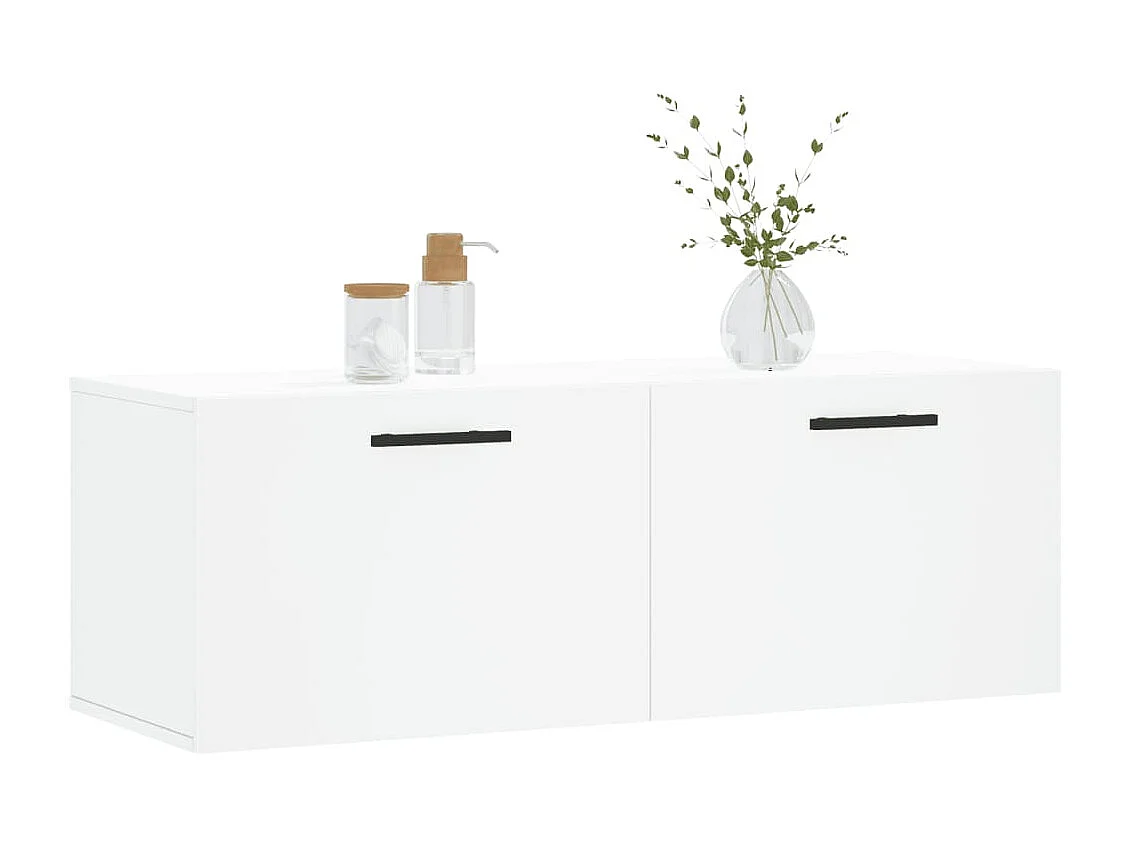 Armoire murale blanc 100x36,5x35 bois d'ingénierie