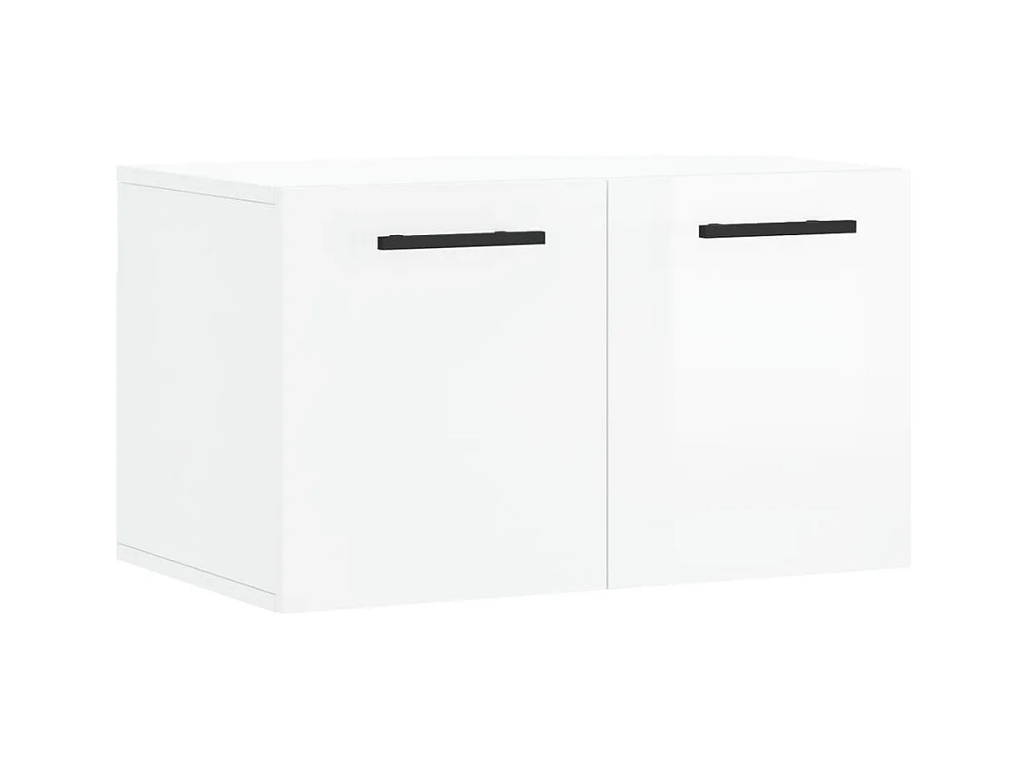 Armoire murale Blanc brillant 60x36,5x35 Bois d'ingénierie