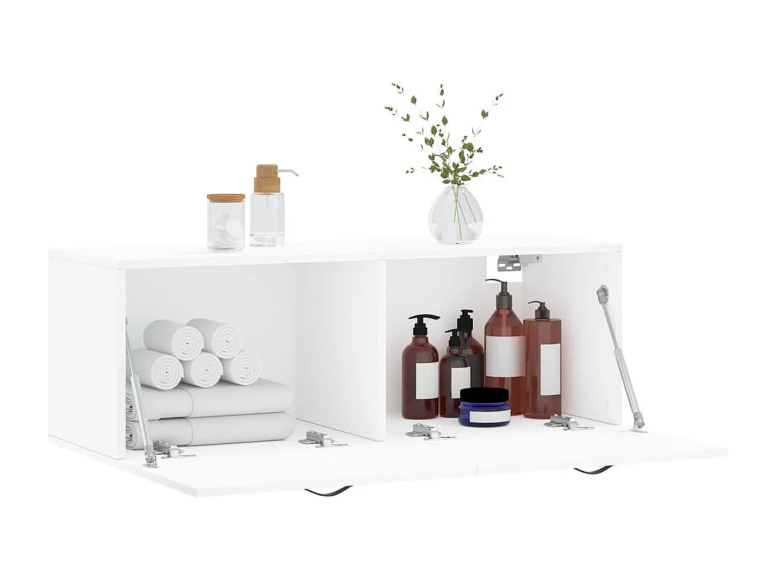 Armoire murale blanc 100x36,5x35 bois d'ingénierie