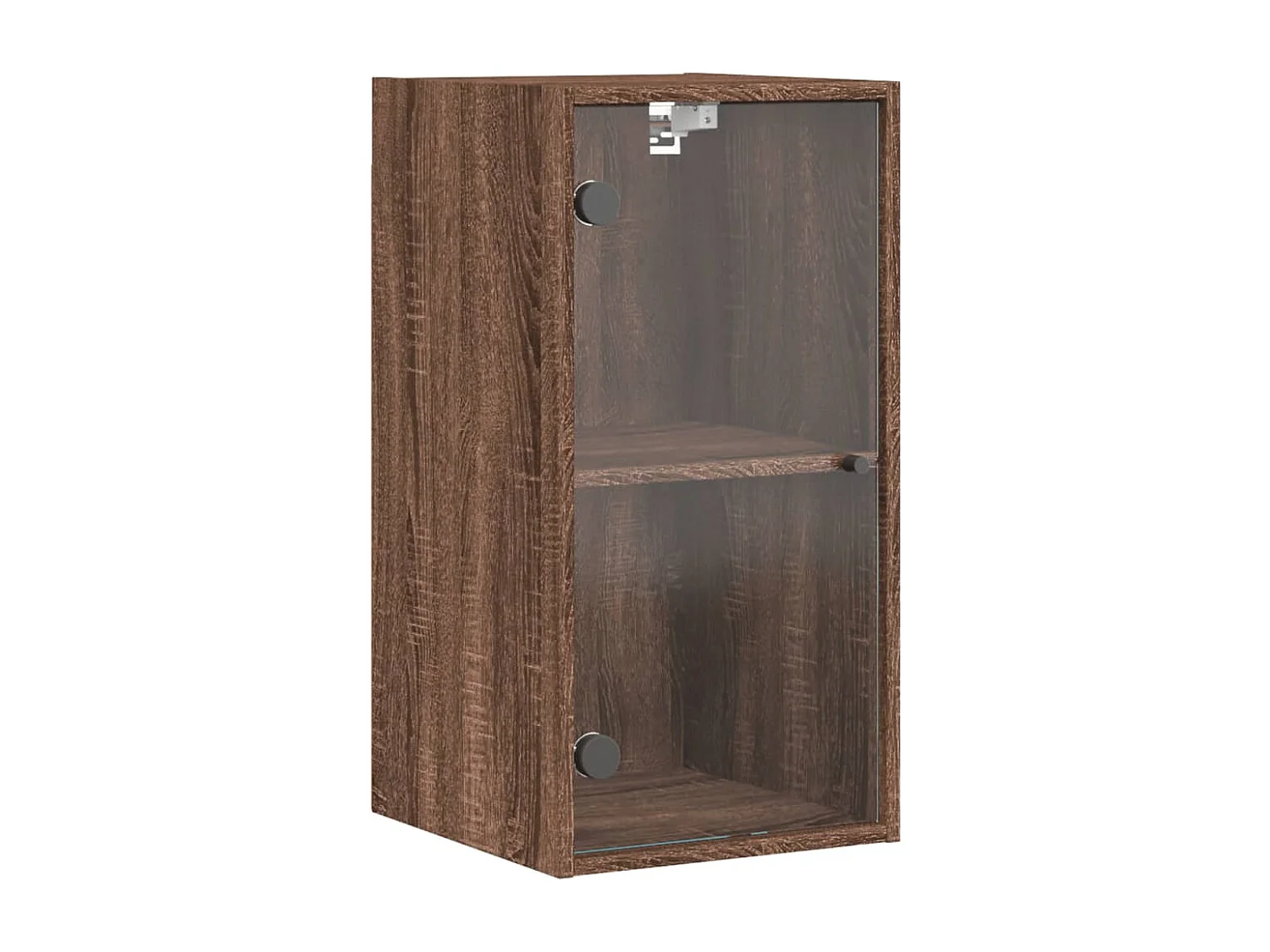 Armoire murale avec portes en verre chêne marron 35x37x68,5