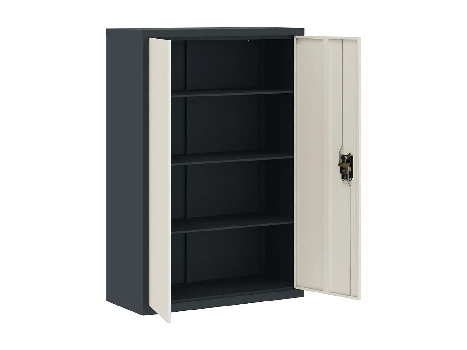 Classeur anthracite et blanc 90x40x140 acier