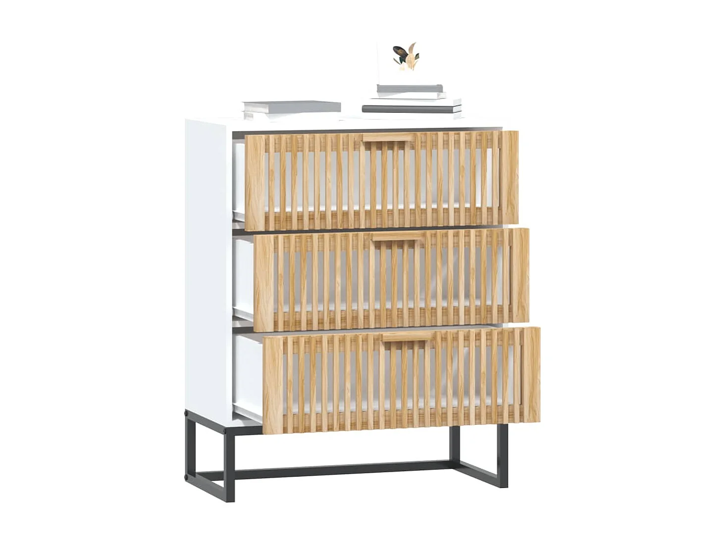 Buffet blanc 60x30x75 bois d'ingénierie