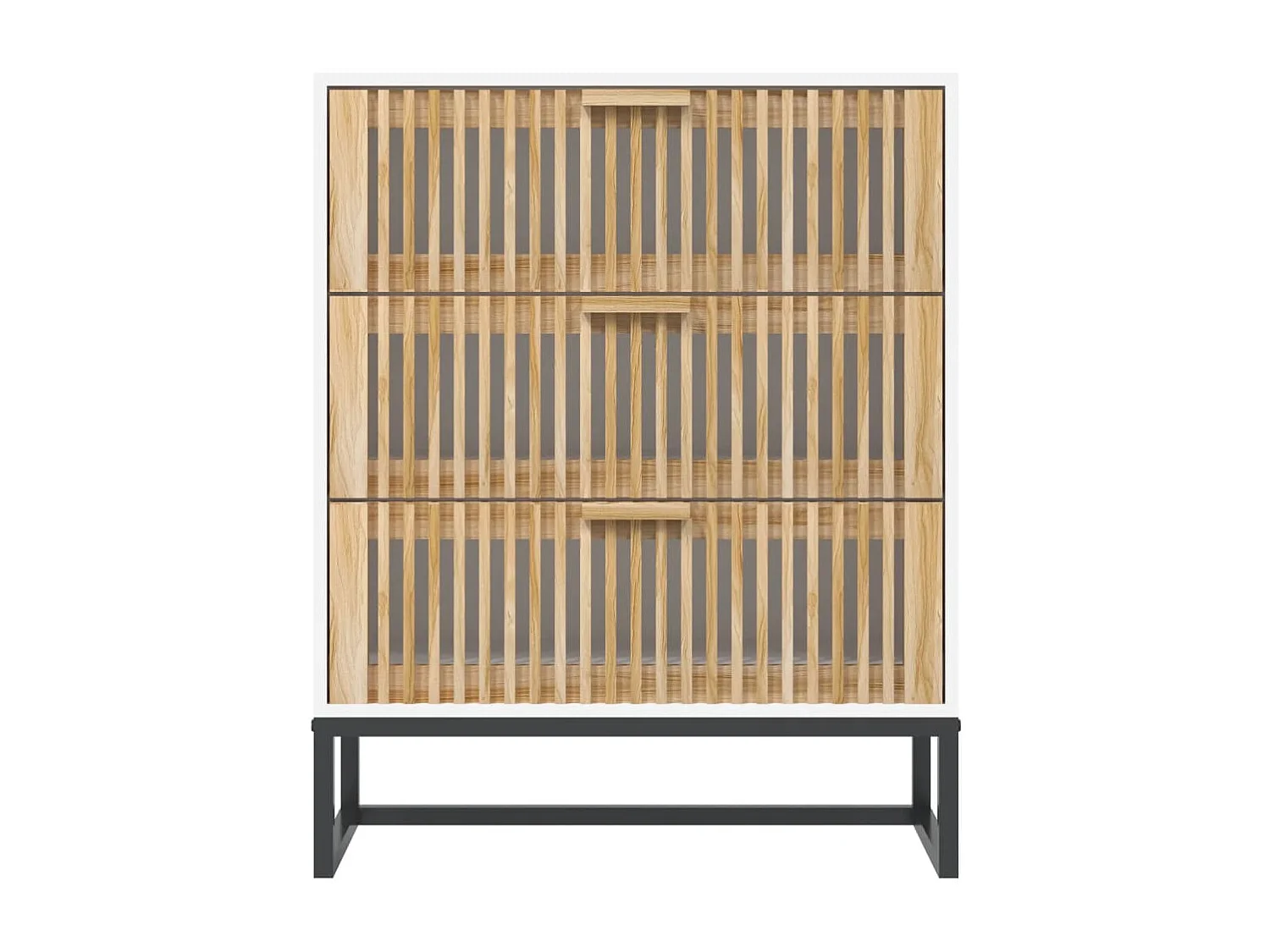 Buffet blanc 60x30x75 bois d'ingénierie