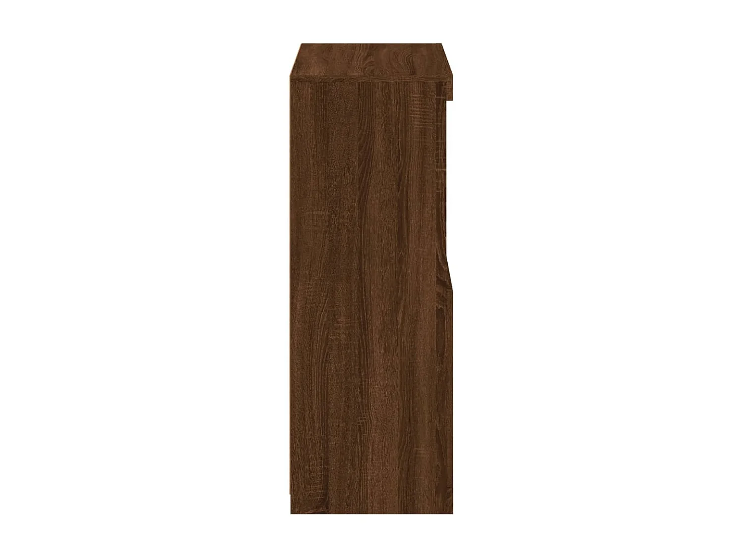 Armoire latérale avec lumières LED chêne marron bois ingénierie