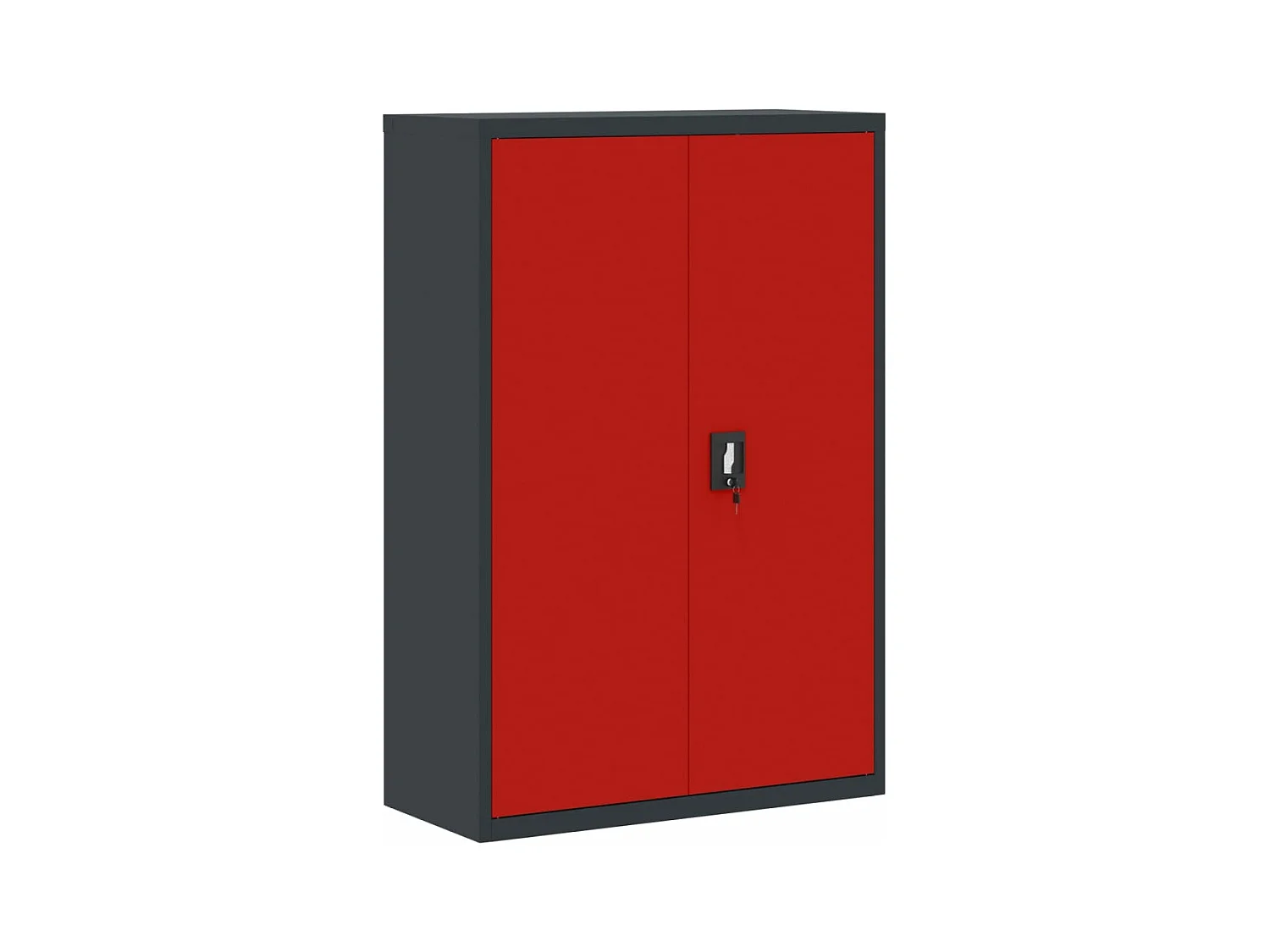 Classeur anthracite et rouge 90x40x140 acier