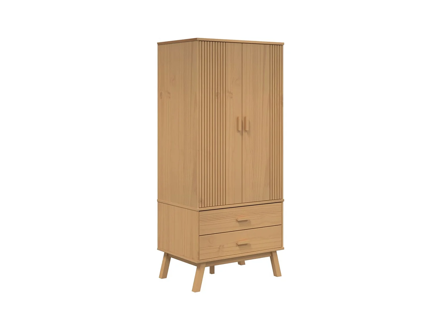 Garde-robe OLDEN marron 76,5x53x172 bois massif de pin