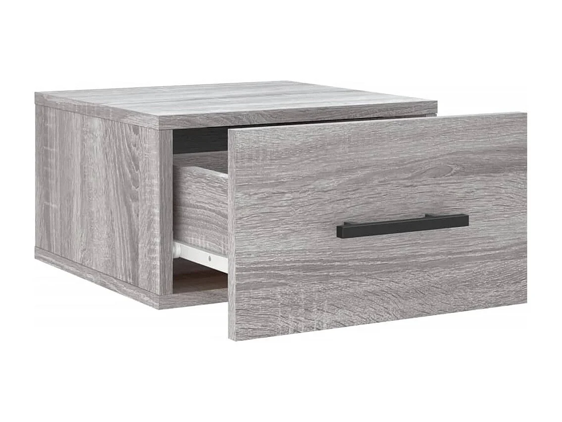 Table de chevet murale sonoma gris 35x35x20