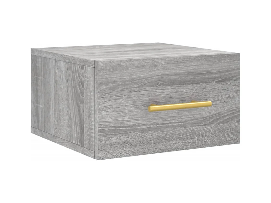 Table de chevet murale sonoma gris 35x35x20