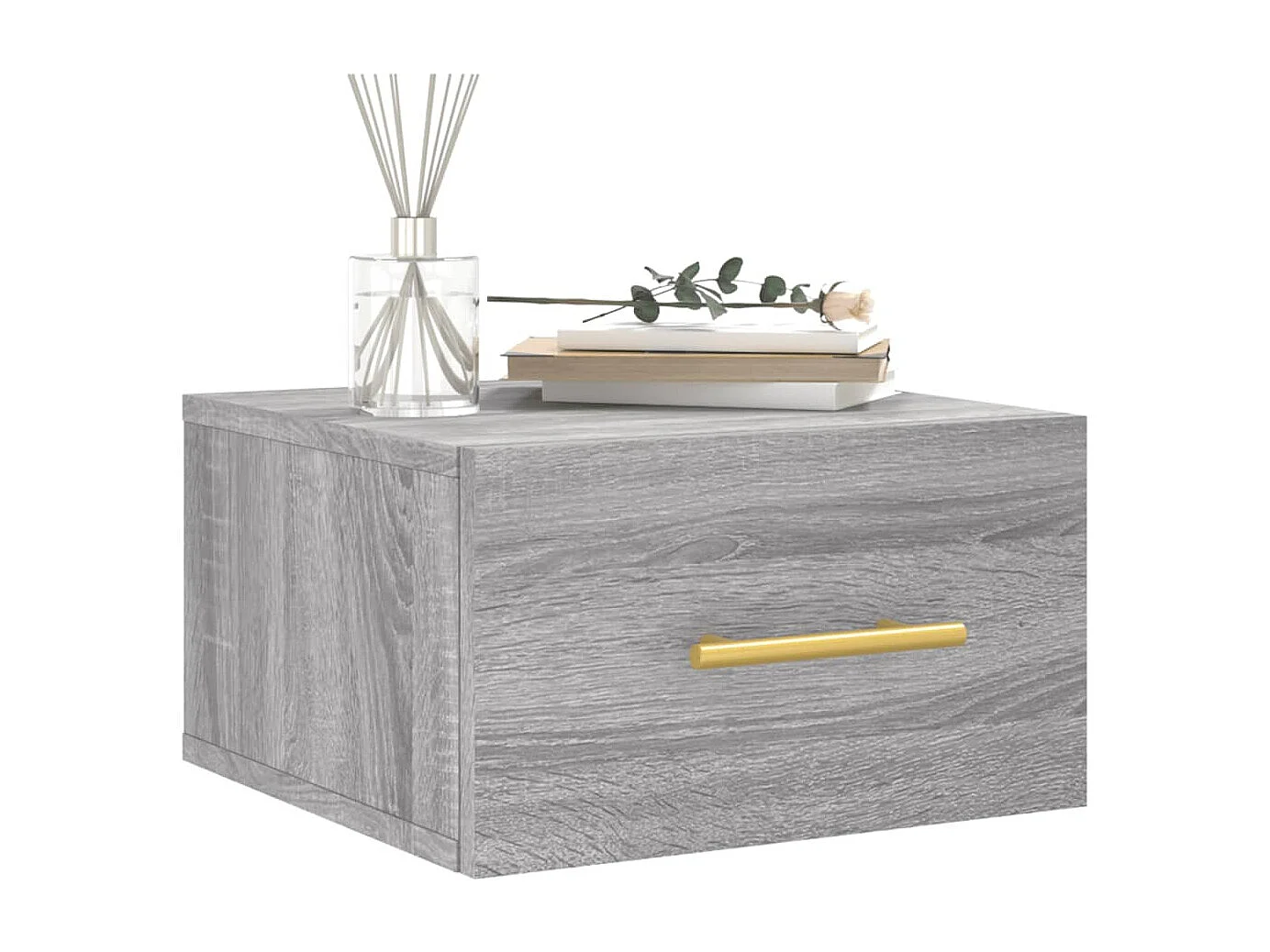 Table de chevet murale sonoma gris 35x35x20