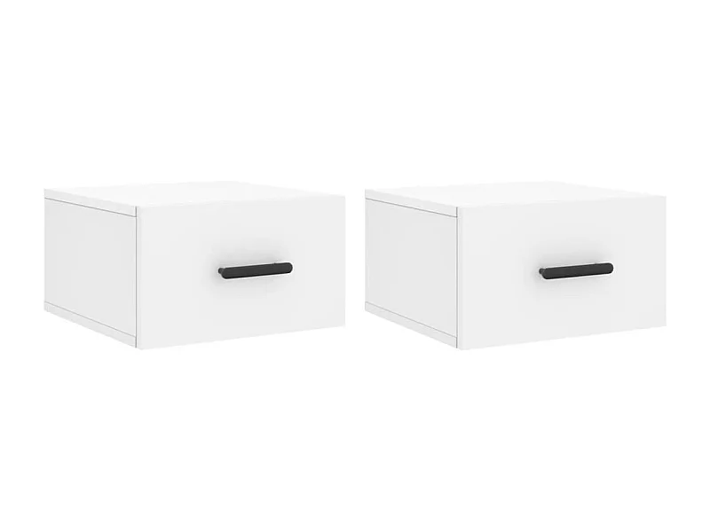 Tables de chevet murales 2 pcs blanc 35x35x20