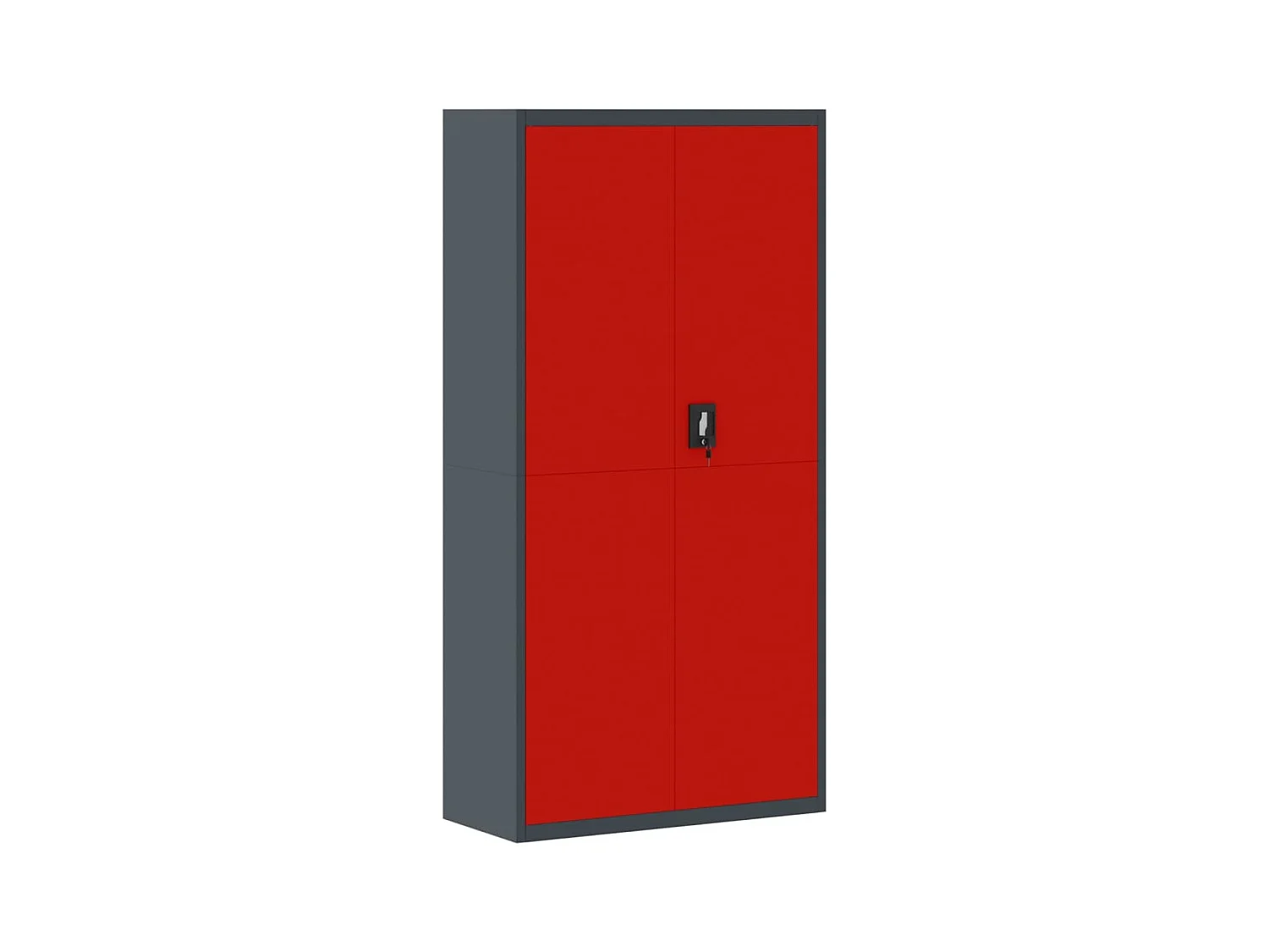 Classeur anthracite et rouge 90x40x180 acier