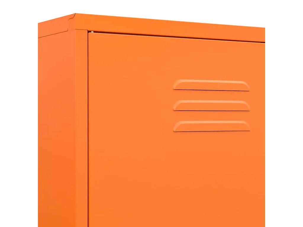Armoire 1 penderie 4 étagères réglables Klako 90cm - Acier mat-Orange