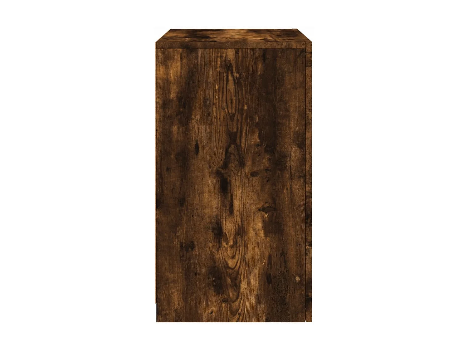 Armoires latérales et lumières LED 2 pcs chêne fumé