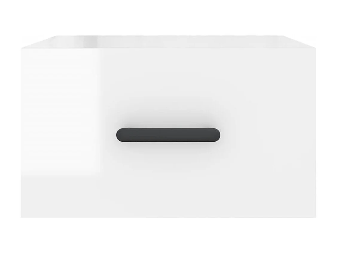 Tables de chevet murales 2 pcs blanc brillant 35x35x20